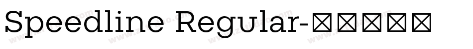 Speedline Regular字体转换